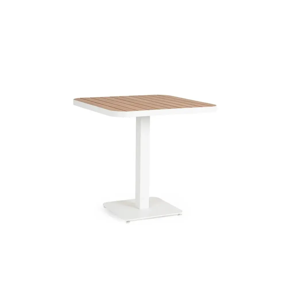 Tavolo Bizzotto Belmar 75x75 Bianco da Giardino