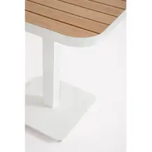Tavolo Bizzotto Belmar 75x75 Bianco da Giardino