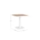 Tavolo Bizzotto Belmar 75x75 Bianco da Giardino