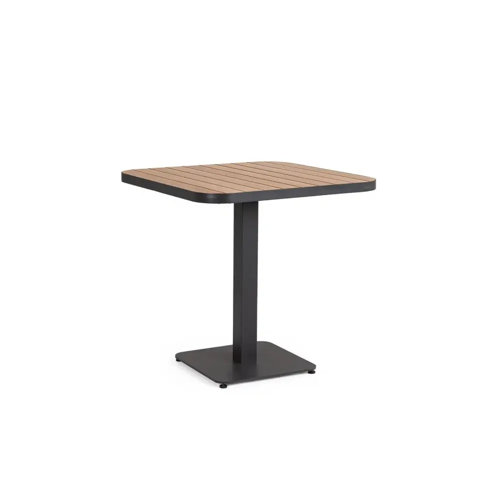 Tavolo Bizzotto Belmar 75x75 Antracite da Giardino