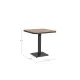 Tavolo Bizzotto Belmar 75x75 Antracite da Giardino