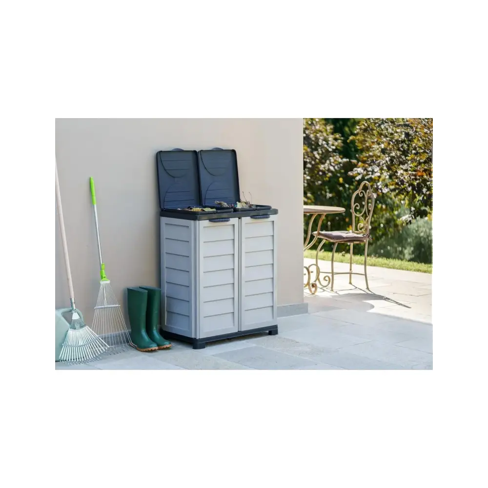 Mobile Pattumiera Bama Riponi 2 Scomparti Effetto Legno