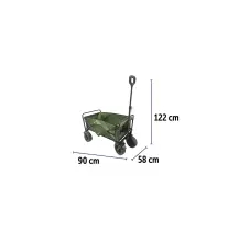 Carrello Pieghevole Partenope Verde 4 Ruote Spiaggia