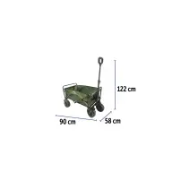 Carrello Pieghevole Partenope Verde 4 Ruote Spiaggia