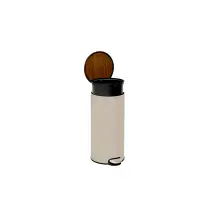 Pattumiera a Pedale 5 Five Argilla 30 Litri Acacia