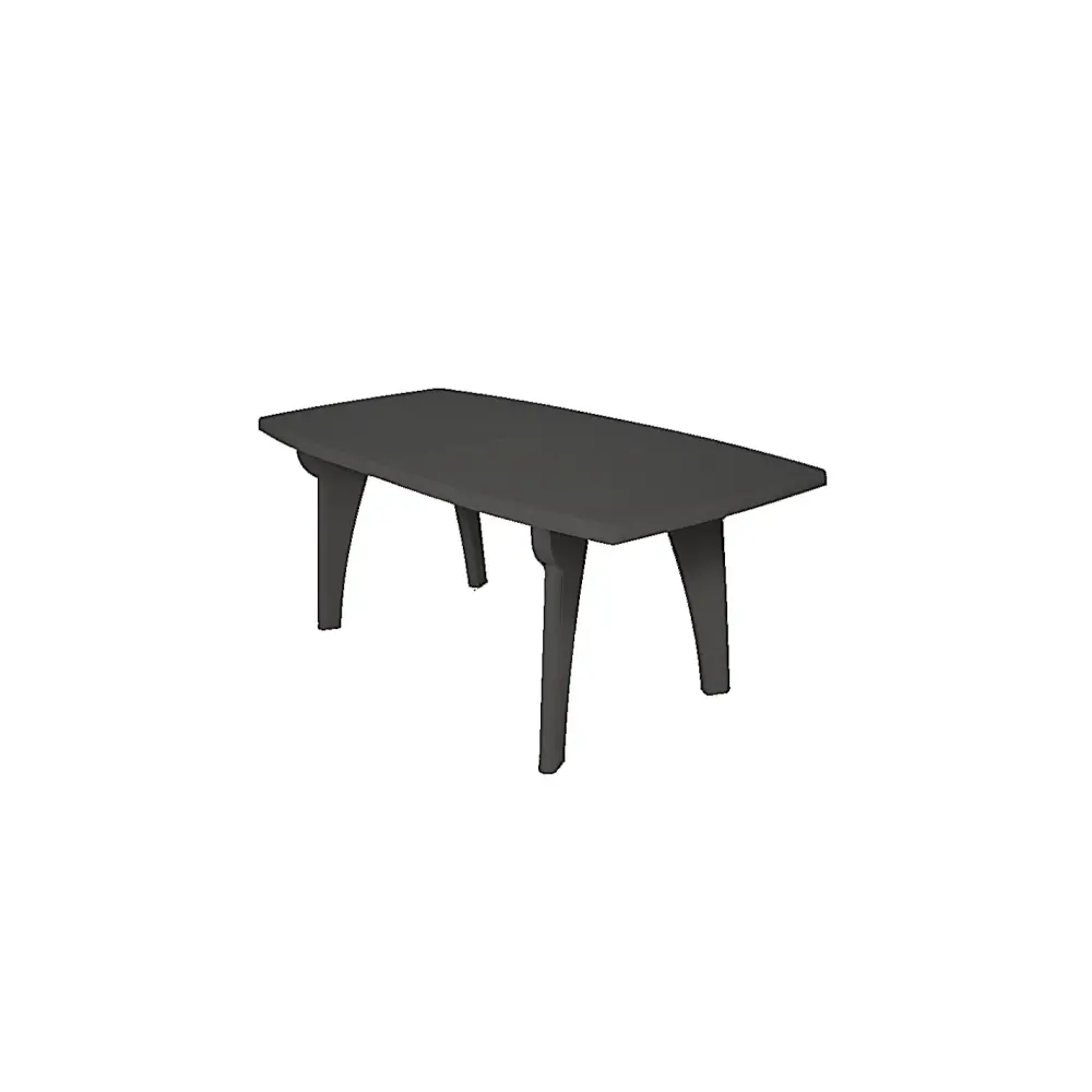 Tavolo da Giardino Areta 180x90 cm Resina Antracite