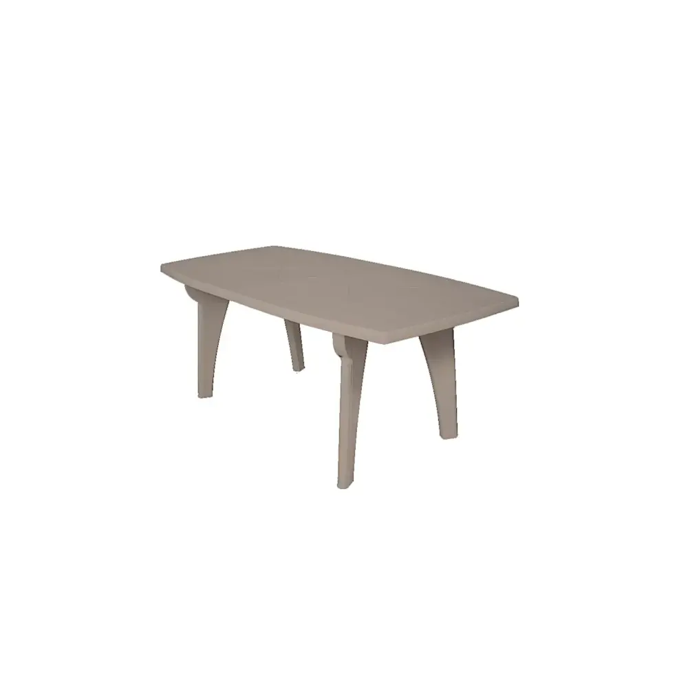 Tavolo da Giardino Areta 180x90 cm Resina Tortora