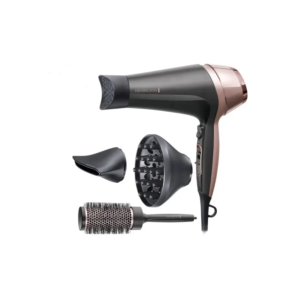 Asciugacapelli Remington D5706 Ioni con Spazzola Inclusa
