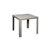 Tavolo Saturno Areta 80x80 cm Plastica Tortora