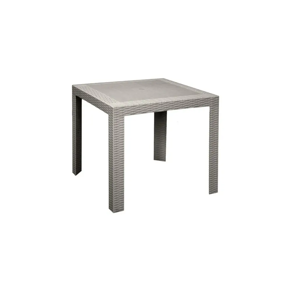Tavolo Saturno Areta 80x80 cm Plastica Tortora