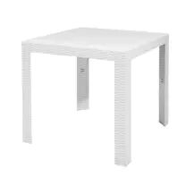 Tavolo Saturno Areta 80x80 cm Plastica Bianco