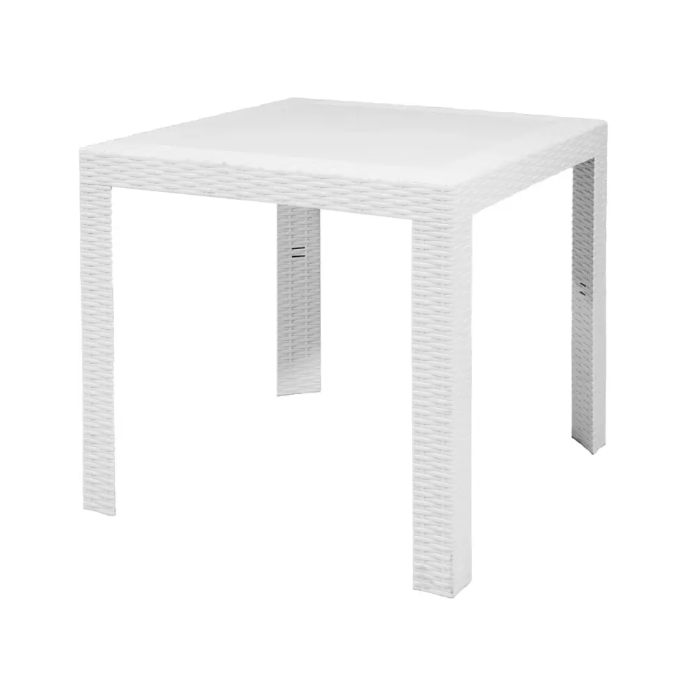 Tavolo Saturno Areta 80x80 cm Plastica Bianco