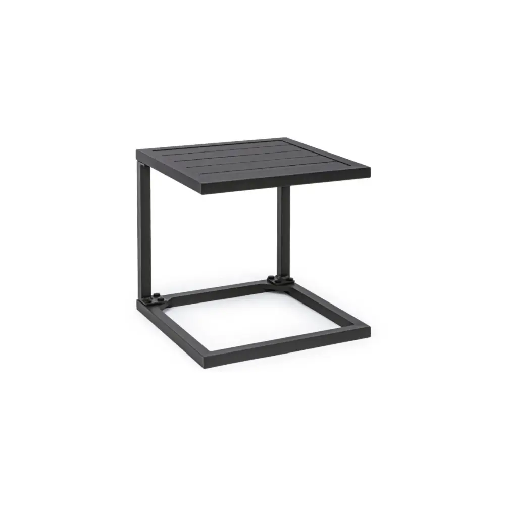 Tavolino Hilde Quadrato 40x40 Antracite Moderno