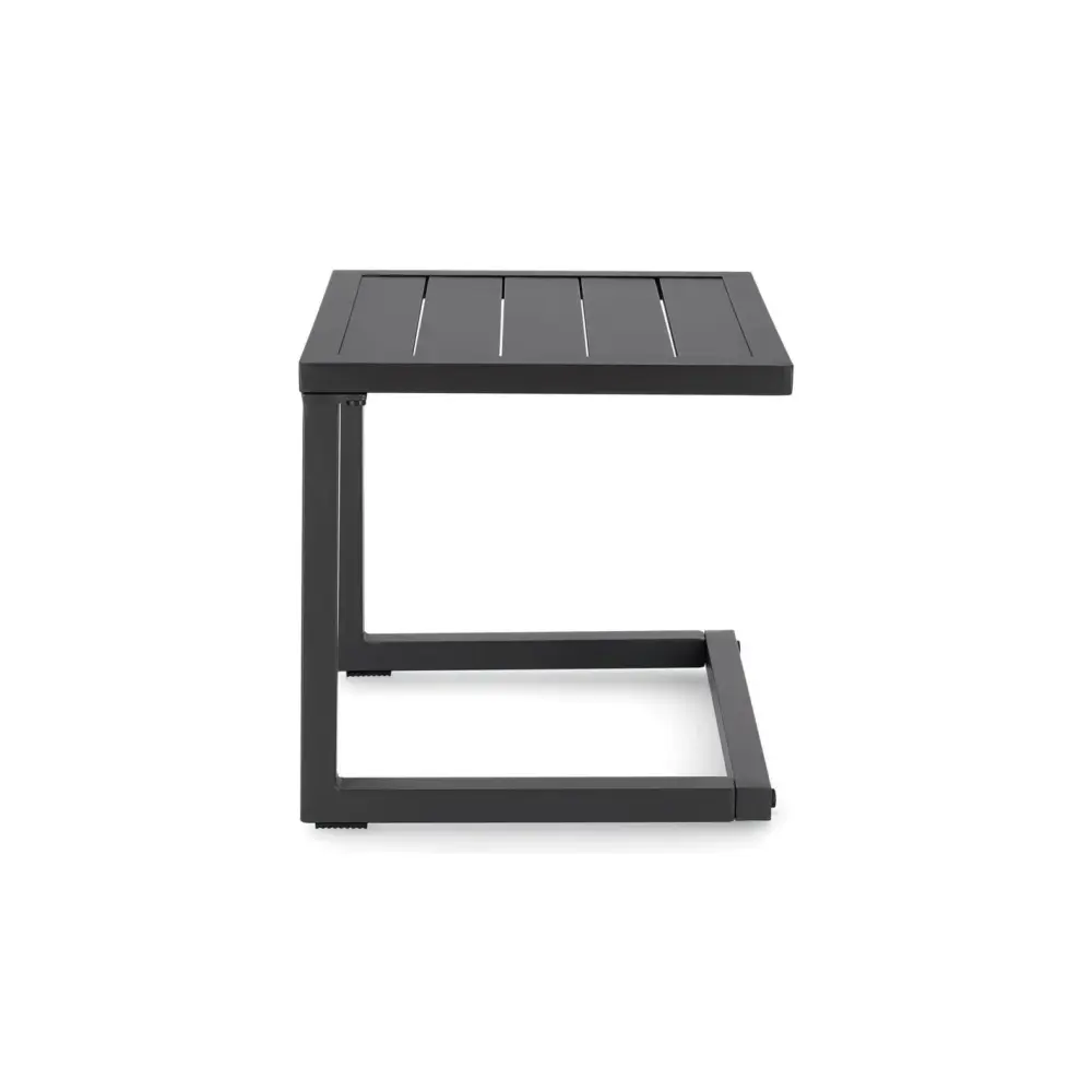 Tavolino Hilde Quadrato 40x40 Antracite Moderno