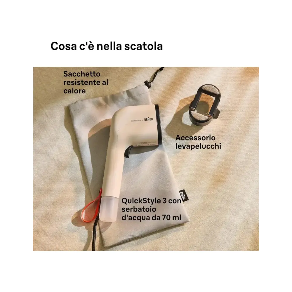 Ferro a Vapore Verticale Braun QuickStyle 3 Compatto