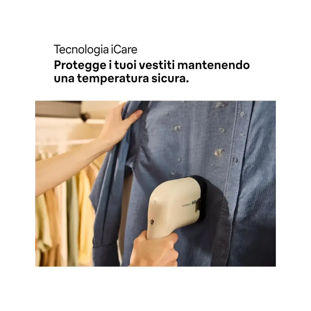 Ferro a Vapore Verticale Braun QuickStyle 3 Compatto