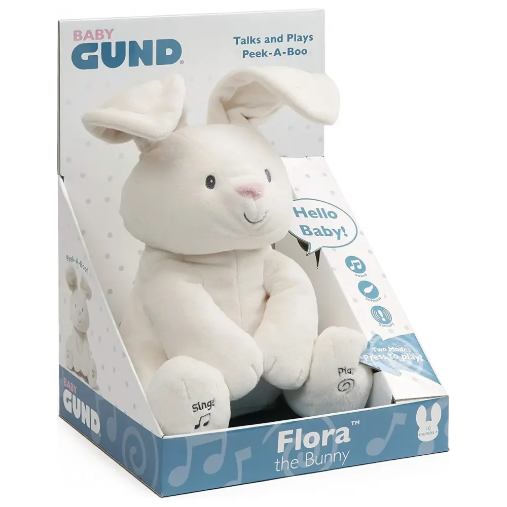 GUND Flora Coniglietto Interattivo Peluche Orecchie Animate