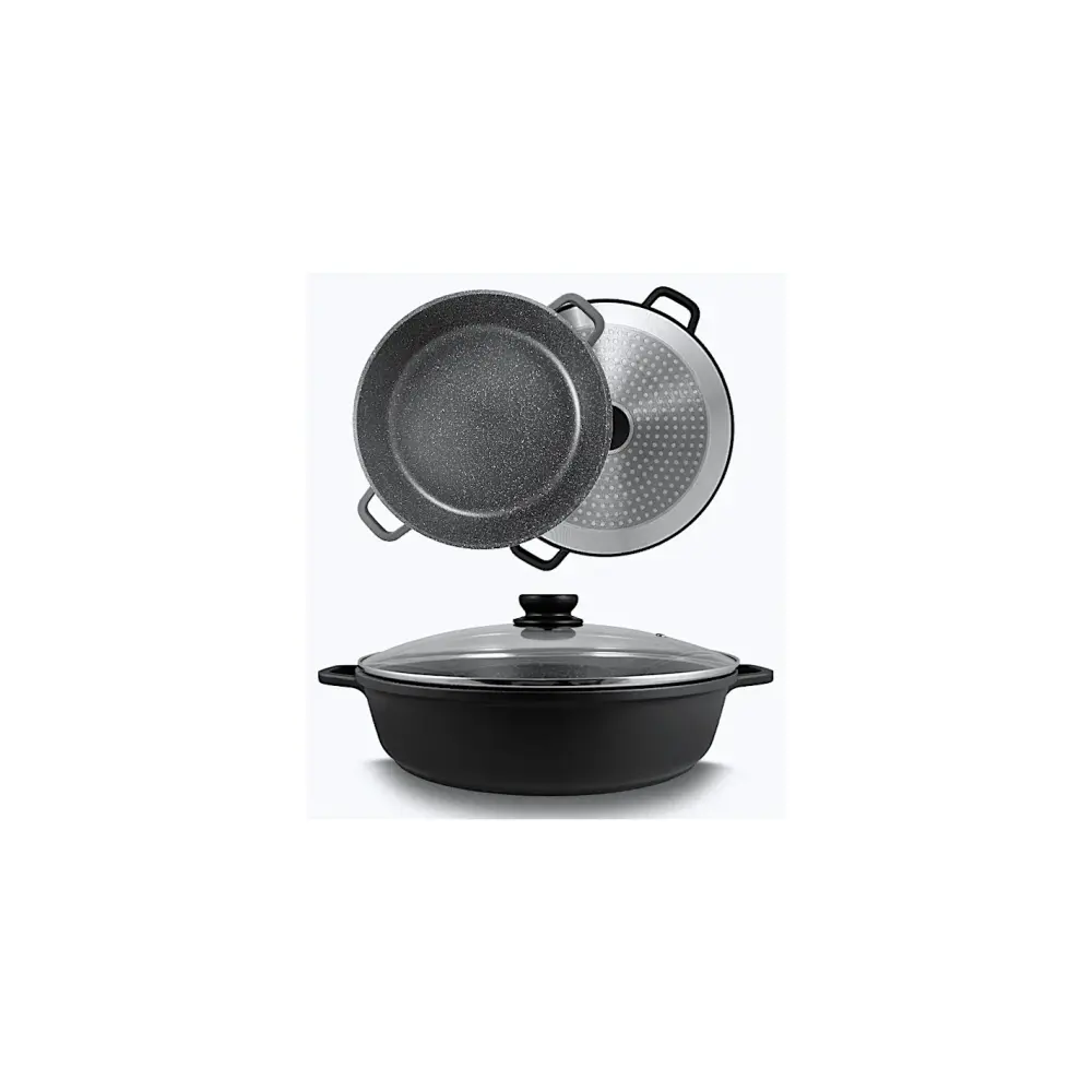 Tegame Vulcania Ar.Ca 32 cm con Coperchio Antiaderente