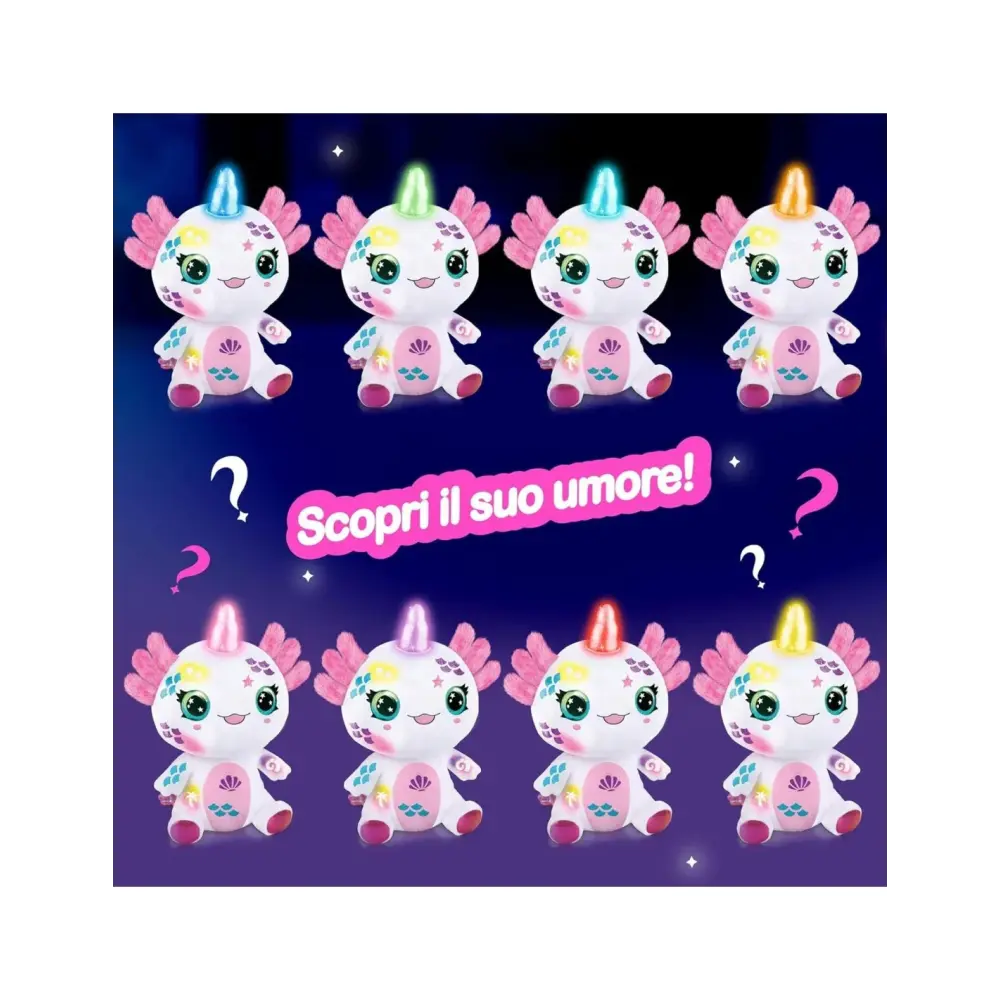 Airbrush Plush Axolotl 32 cm Peluche Interattivo