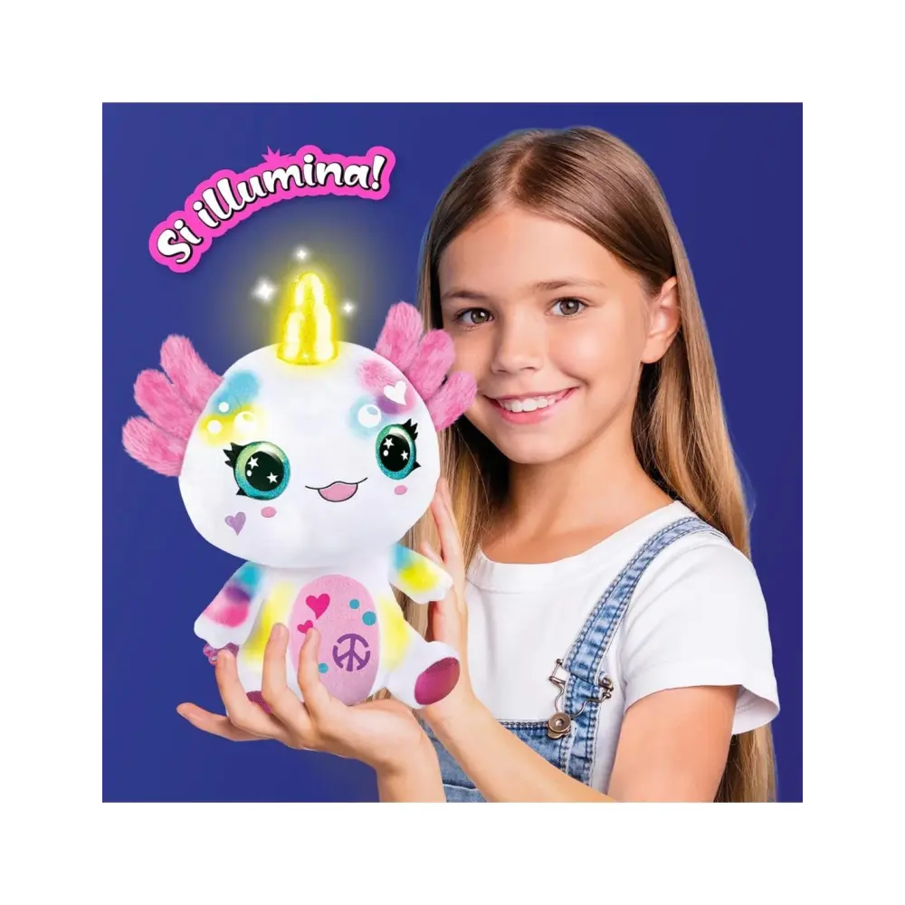 Airbrush Plush Axolotl 32 cm Peluche Interattivo