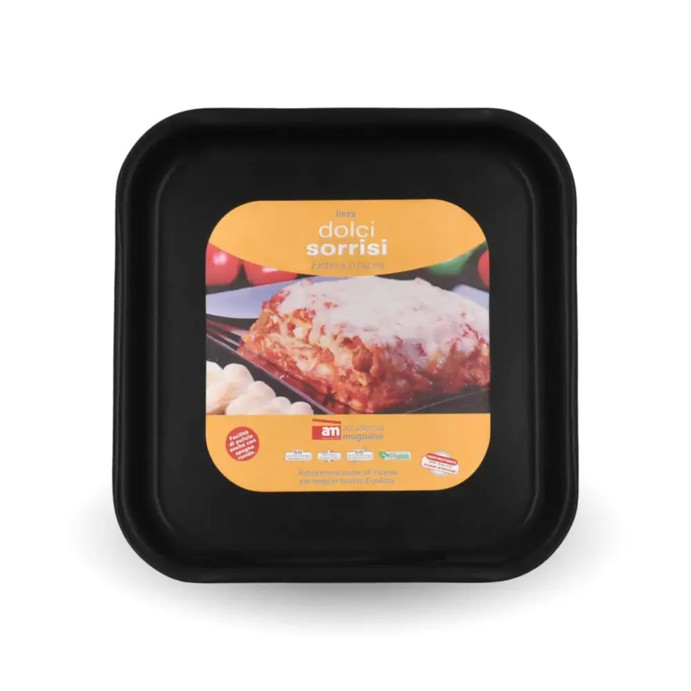 Teglia antiaderente quadra Dolci Sorrisi forno