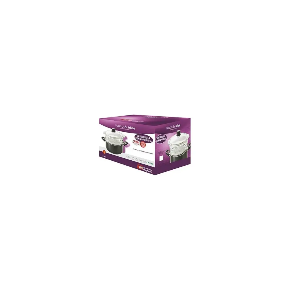 Casseruola 24 cm con Vaporiera in Vetro | Generoso Casalinghi