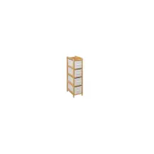 Scaffale Bamboo 4 Cestini Bagno 5 Five | Generoso Casalinghi