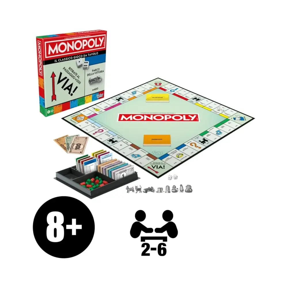 Monopoly Classic Hasbro Gioco da Tavolo | Generoso Casalinghi