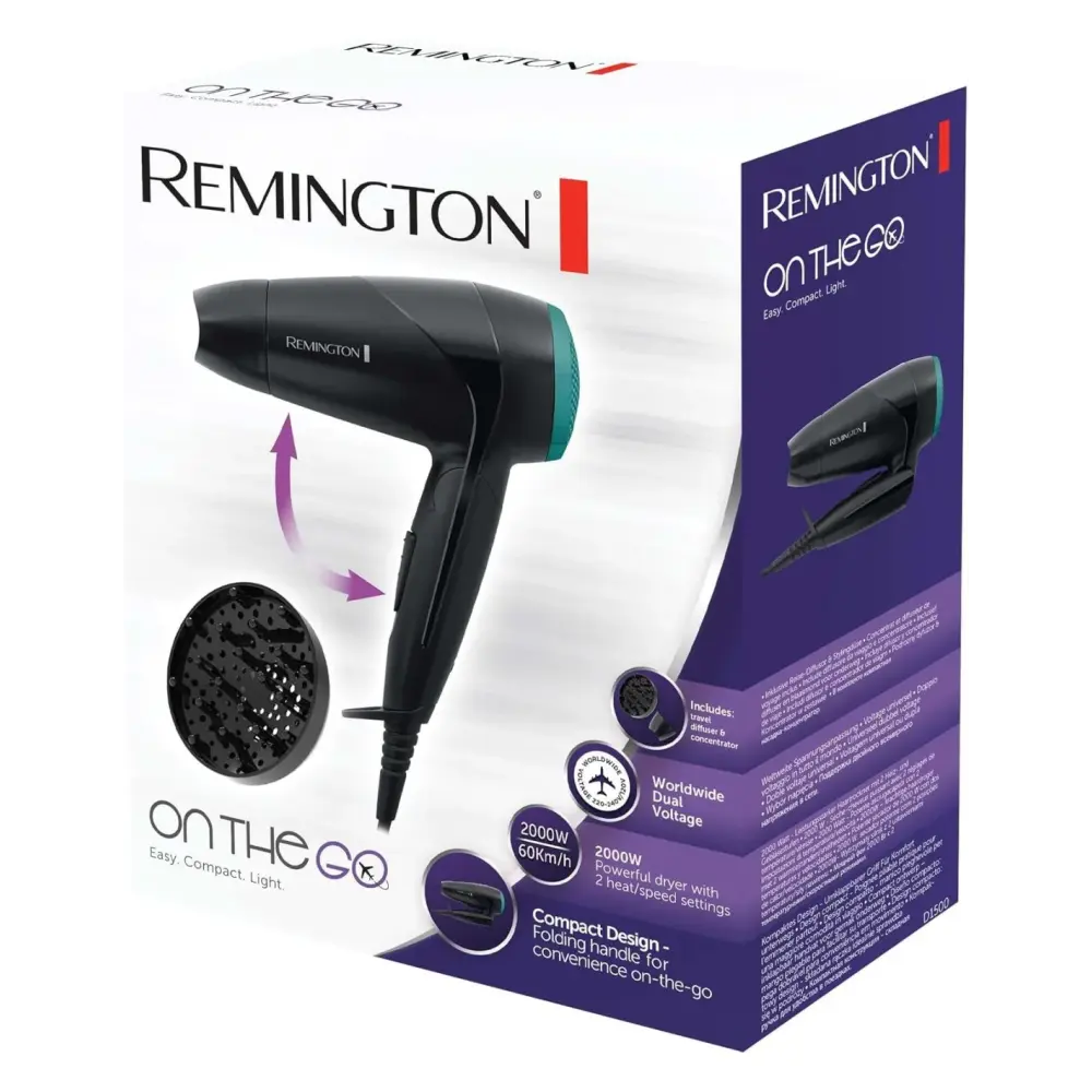 Remington Asciugacapelli da Viaggio 2000W | Generoso Casalinghi