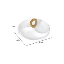 Antipastiera Porcellana e Bamboo 28,5x16 cm | Generoso Casalinghi