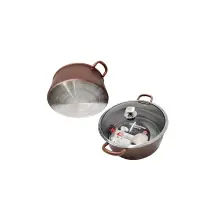 Casseruola 36 cm 2 Manici Coperchio Vetro | Generoso Casalinghi