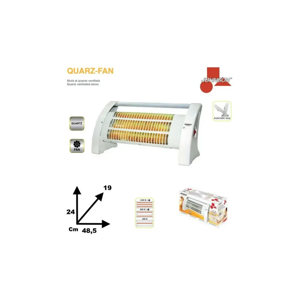 Stufa al Quarzo Johnson 1200W Ventilata | Generoso Casalinghi