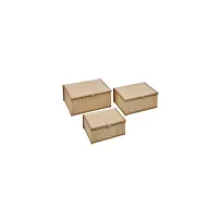 Set 3 Scatole Stemy Bamboo Beige 5 Five | Generoso Casalinghi