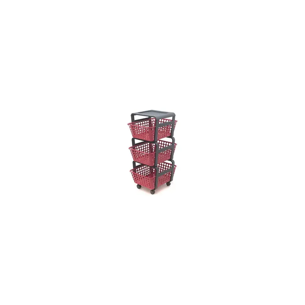 Carrellino Cucina Ecoplast Rosso Veneziano | Generoso Casalinghi