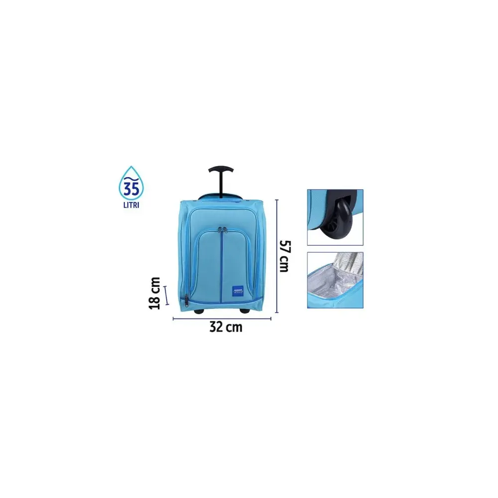 Trolley Frigo Azzurro 32x18x45 cm Partenope | Generoso Casalinghi