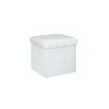 Pouf Atmosphera Ezzio Bianco Pieghevole