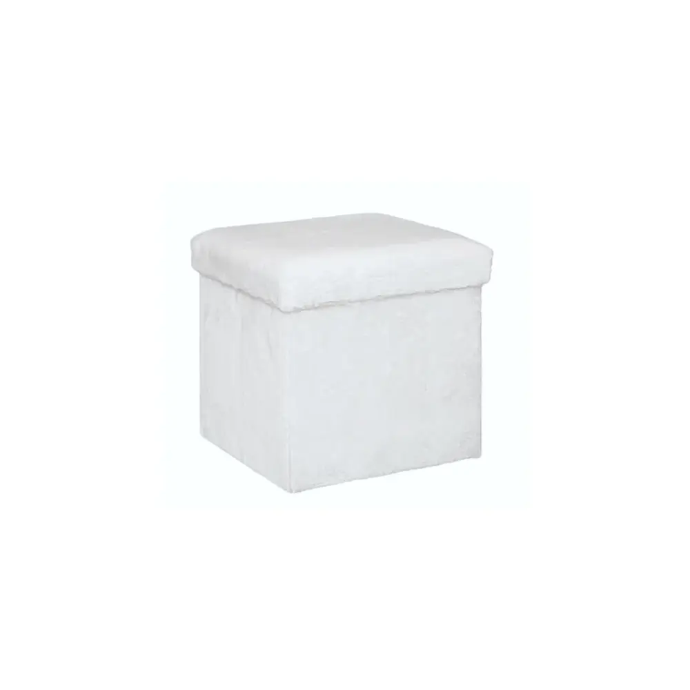 Pouf Atmosphera Ezzio Bianco Pieghevole