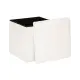 Pouf Atmosphera Ezzio Bianco Pieghevole