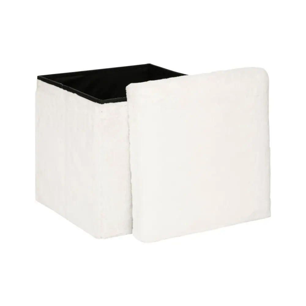 Pouf Atmosphera Ezzio Bianco Pieghevole