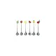 Set 6 Cucchiaini Frutti Tropicali Brandani Inox