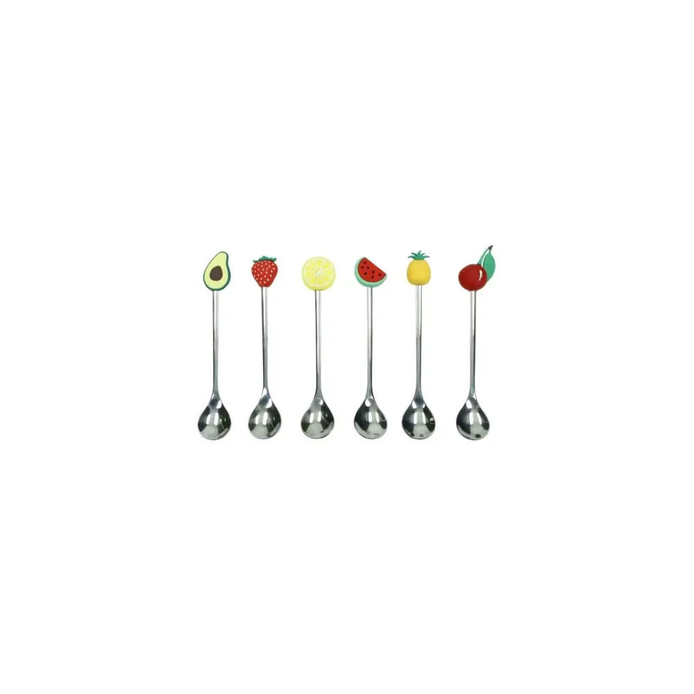 Set 6 Cucchiaini Frutti Tropicali Brandani Inox