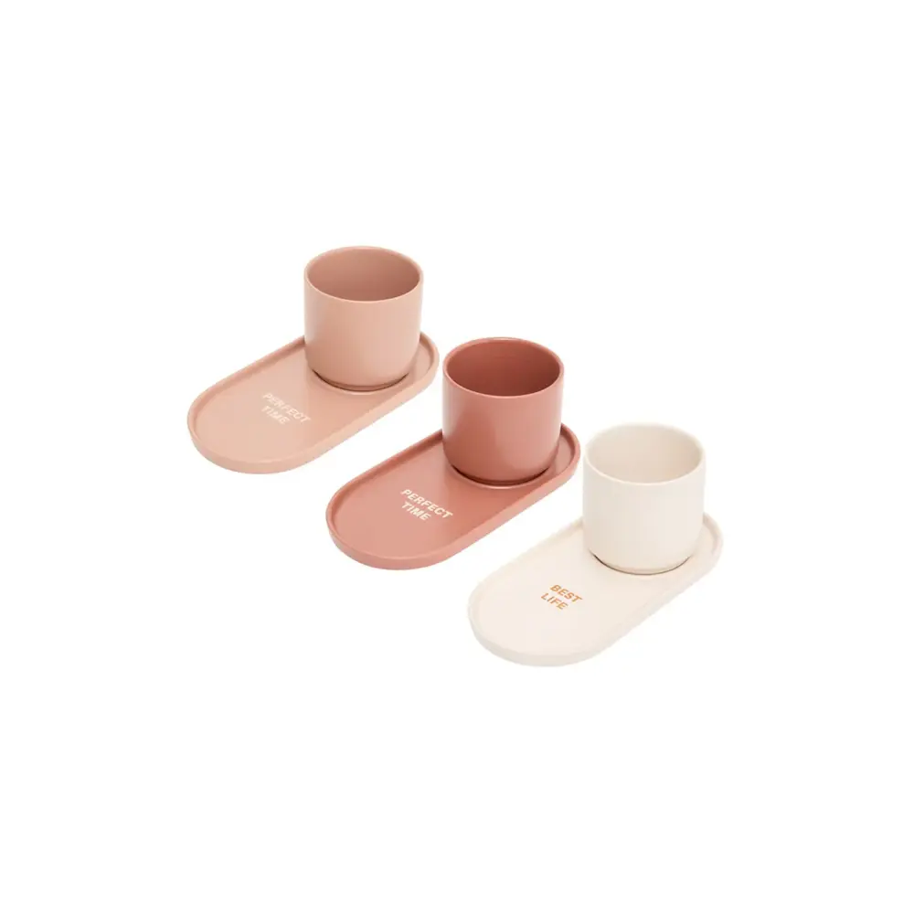 Set Tazza con Vassoio Sienna 24 cl Secret de Gourmet