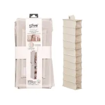 Scarpiera Groomy 10 Scomparti con Cestino Beige