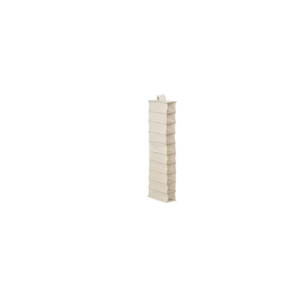Scarpiera Groomy 10 Scomparti con Cestino Beige