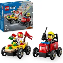 LEGO City 60458 Pack Veicoli da Corsa: Pizzaiolo contro Pompiere
