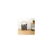 Portaposate Nero Metallo e Legno 5 Five | Generoso Casalinghi