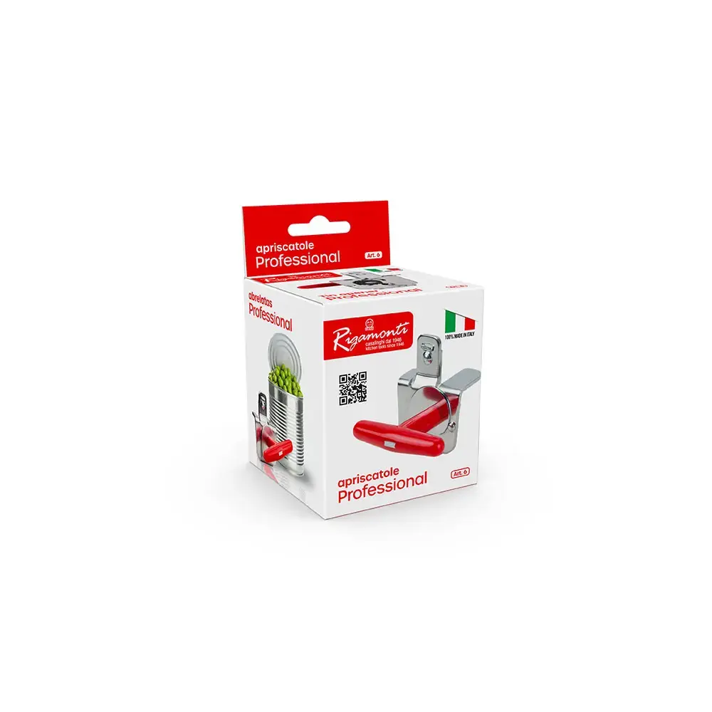 Rigamonti Apriscatole Professional Acciaio Rosso