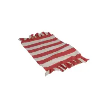 Runner Tavolo Righe Rosso Avorio 40 x 140 cm