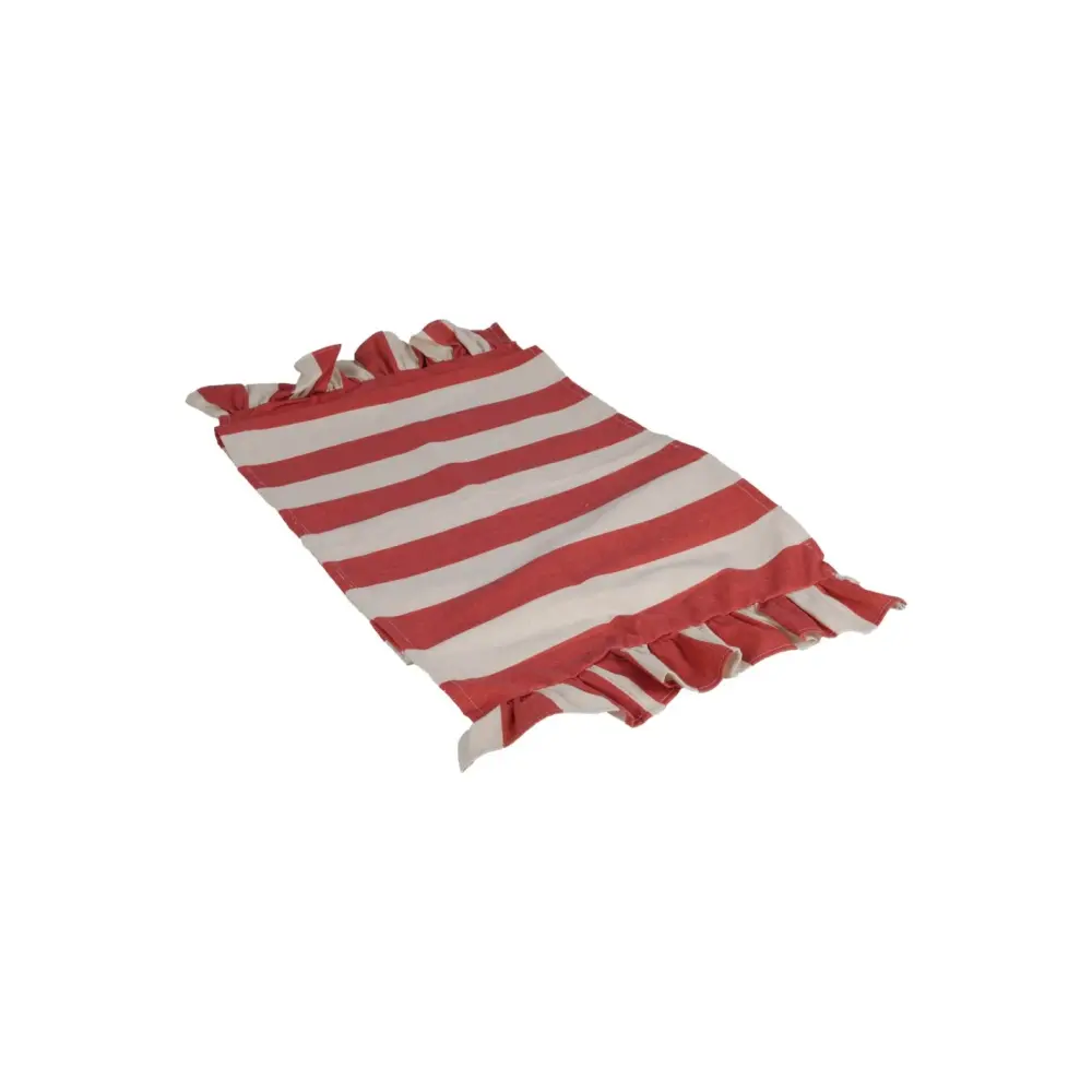 Runner Tavolo Righe Rosso Avorio 40 x 140 cm