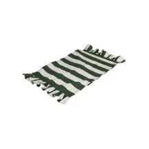 Runner Tavolo Righe Verde Avorio 40 x 140 cm